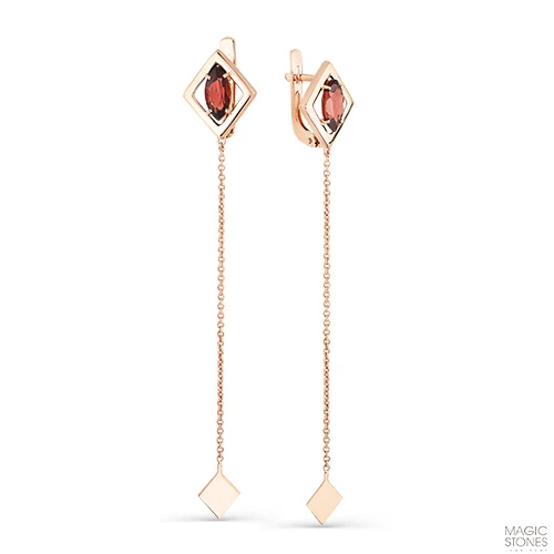 Серьги «MAGIC STONES» золотые