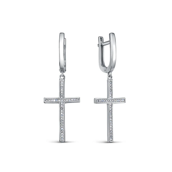 Серьги «BERGER» из белого золота