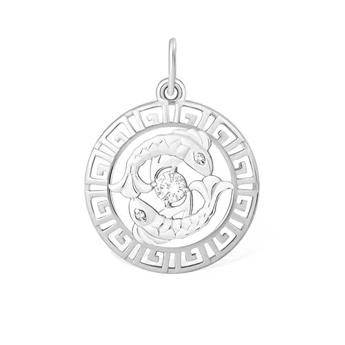 Подвеска  серебряная с фианитом