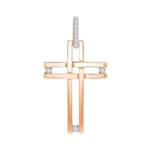 Подвеска  из красного золота с фианитом