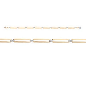 Браслет  из красного золота с фианитом