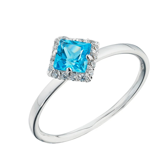 Кольцо  из белого золота