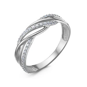 Кольцо  из белого золота с фианитом