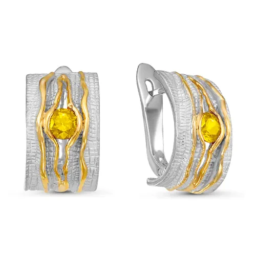 Серьги «PLATA» серебряные