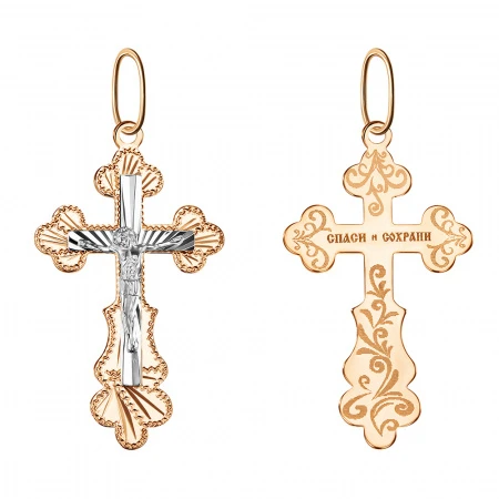 Подвеска  из комбинированного золота