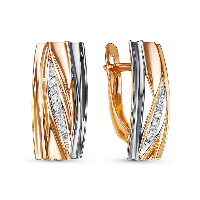 Серьги «Дельта» золотые