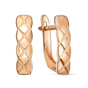 Серьги «Дельта» из красного золота