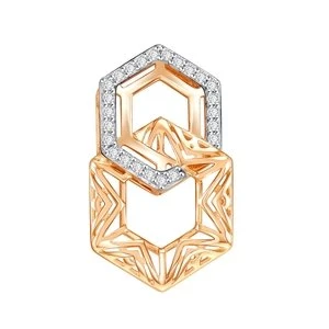 Подвеска  из красного золота с фианитом