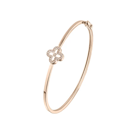 Браслет  из красного золота с фианитом