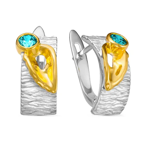 Серьги «PLATA» серебряные