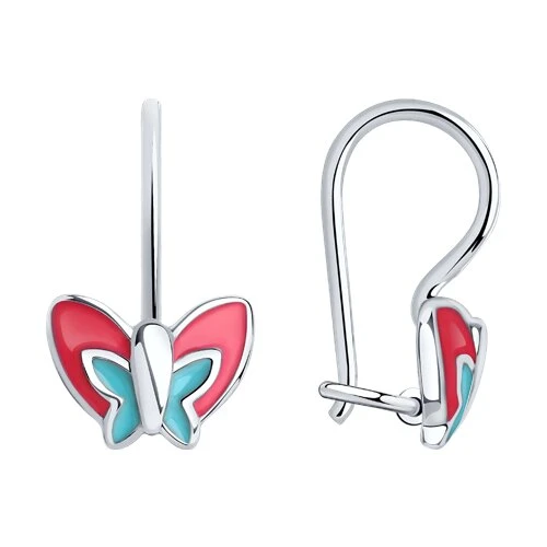 Серьги  серебряные