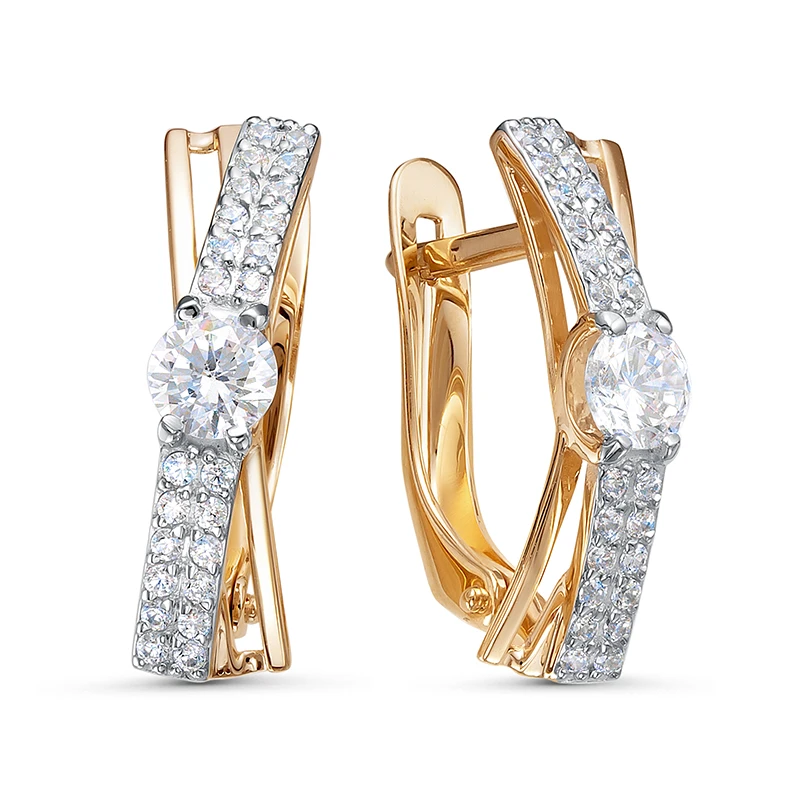 Серьги «Дельта» золотые