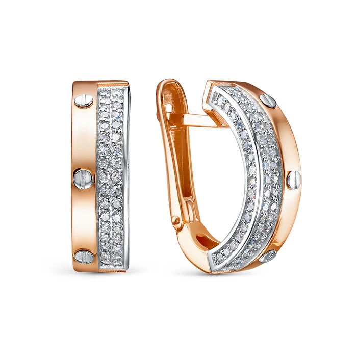 Серьги «BERGER» из красного золота