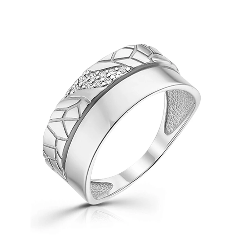 Кольцо  серебряное с фианитом