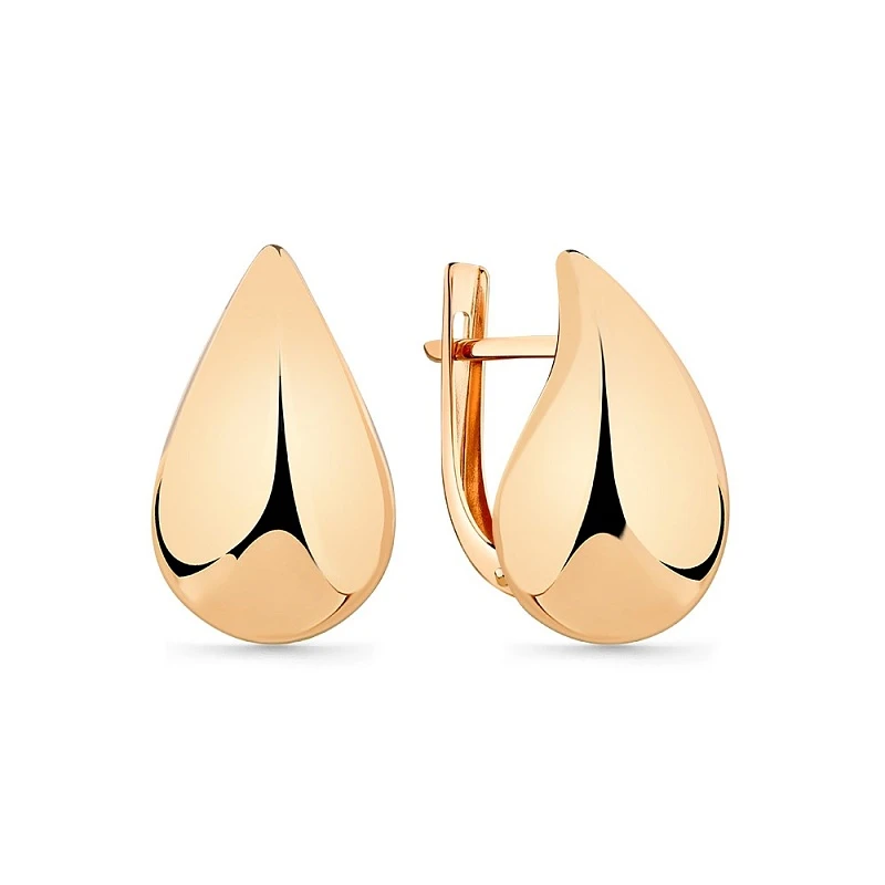 Серьги  из красного золота