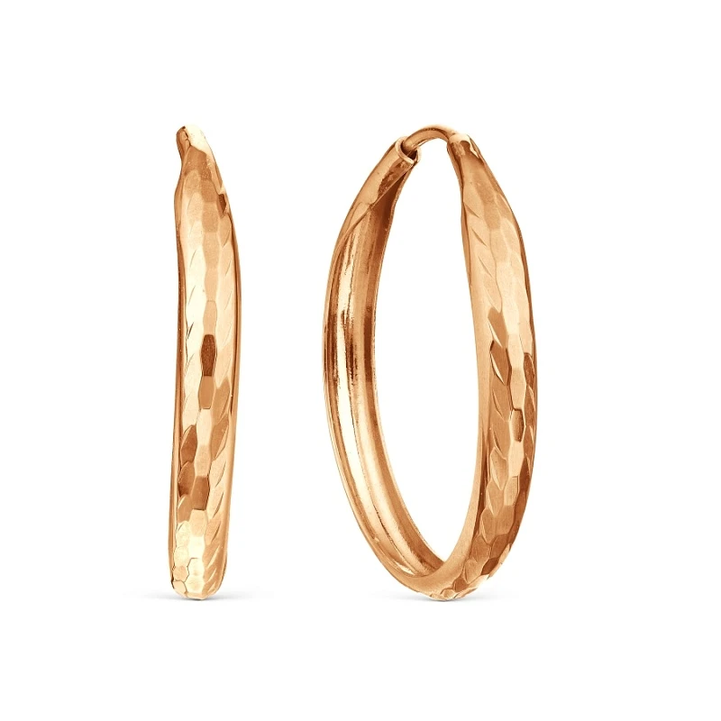 Серьги  из красного золота