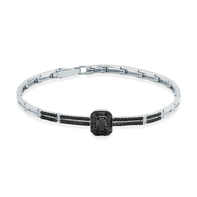 Браслет  из белого золота с природным бриллиантом