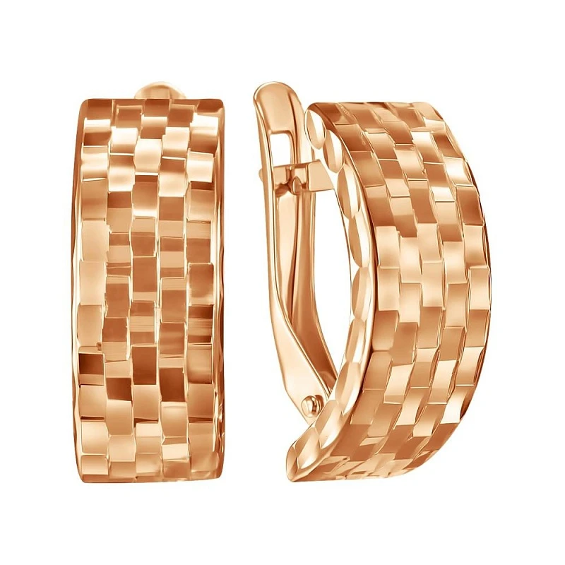 Серьги  из красного золота