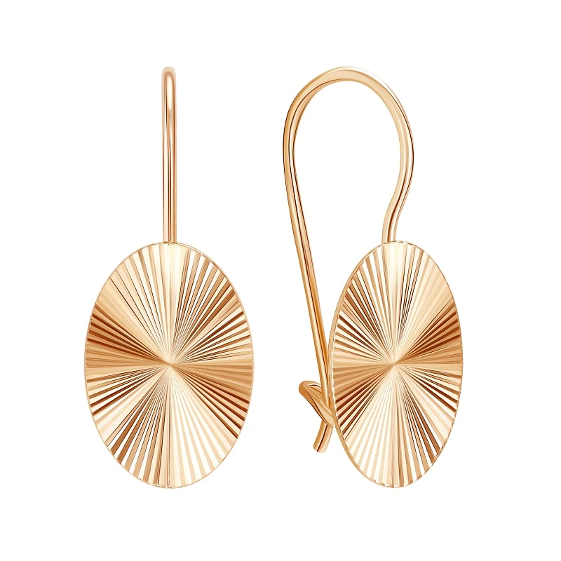 Серьги  из красного золота