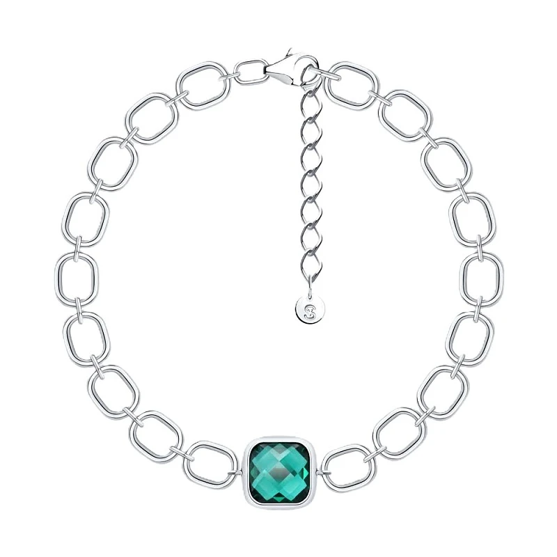 Браслет  серебряный ситалл-турмалином