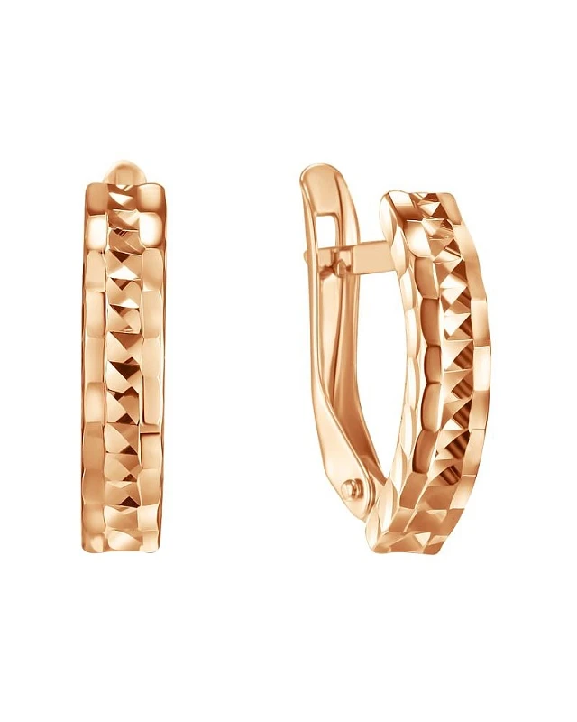 Серьги  из красного золота