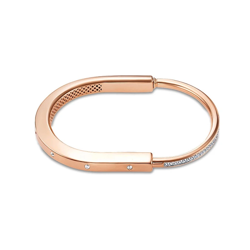 Браслет  из красного золота с фианитом