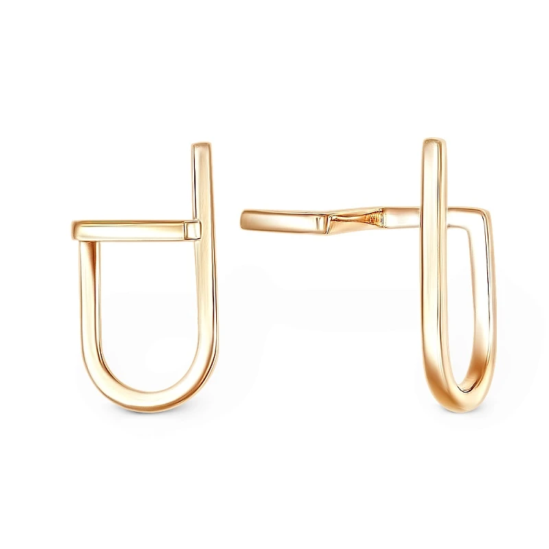 Серьги  из красного золота