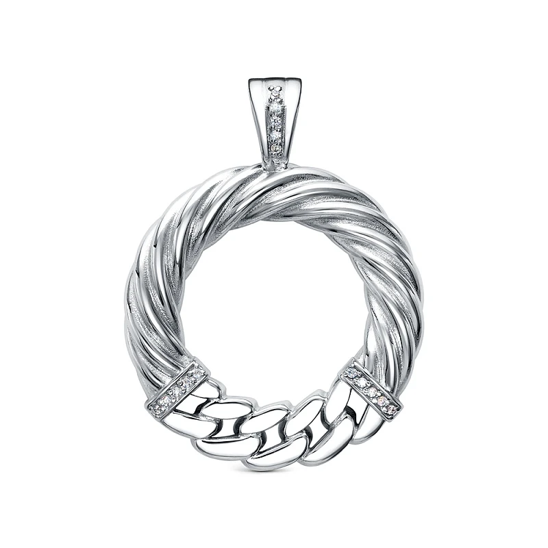 Подвеска  серебряная с фианитом