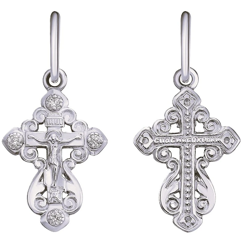 Подвеска  серебряная с фианитом