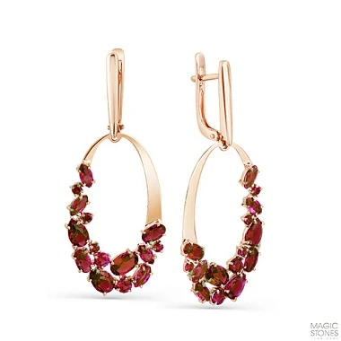 Серьги «MAGIC STONES» золотые