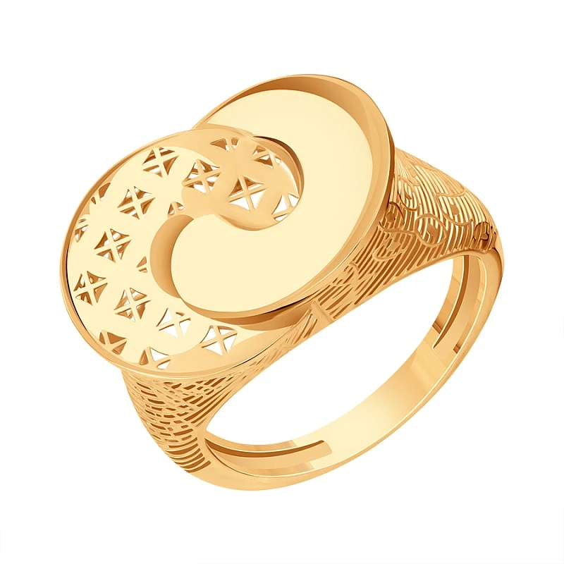 Кольцо  из красного золота