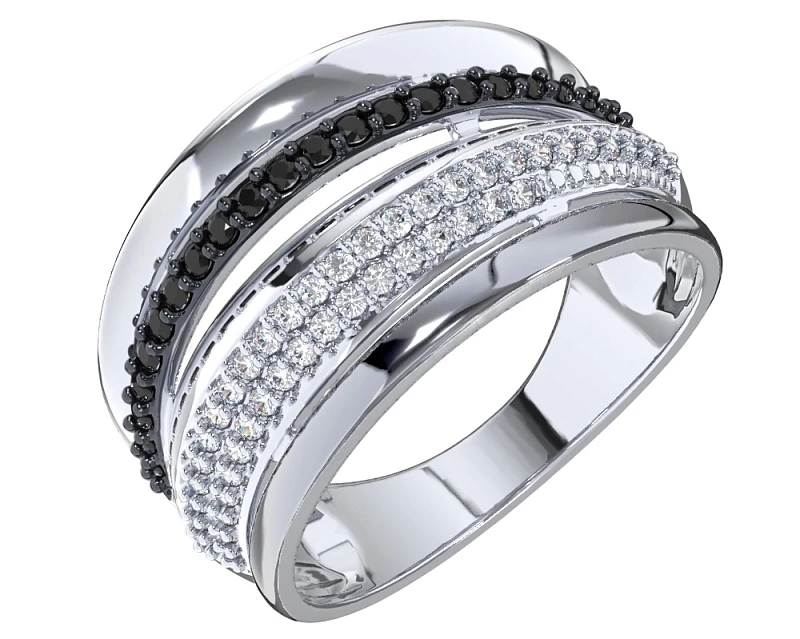 Кольцо  серебряное с фианитом