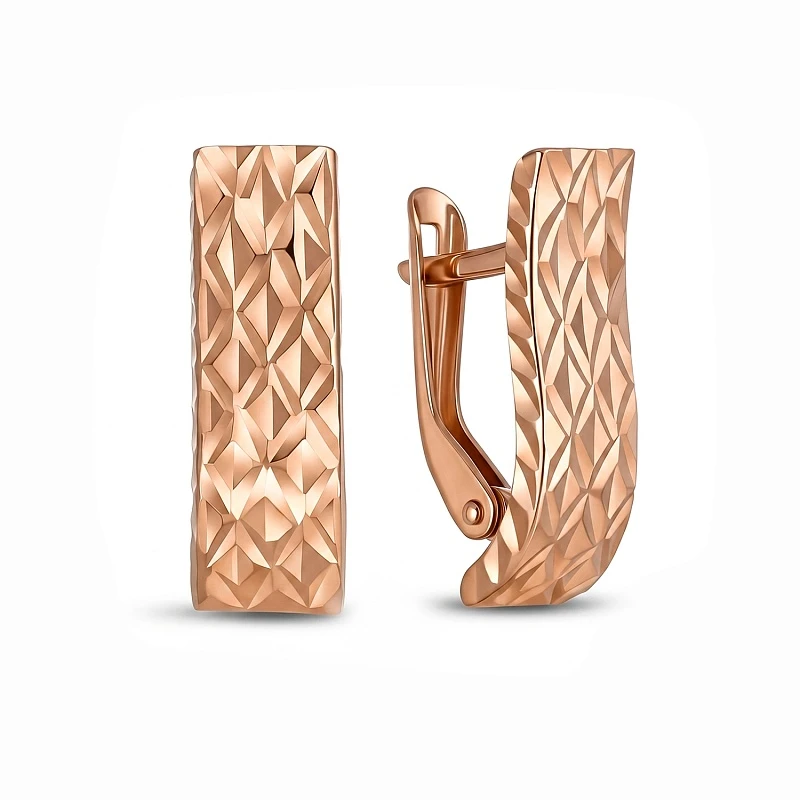 Серьги  из красного золота