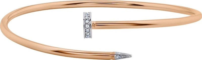 Браслет  из красного золота с природным бриллиантом