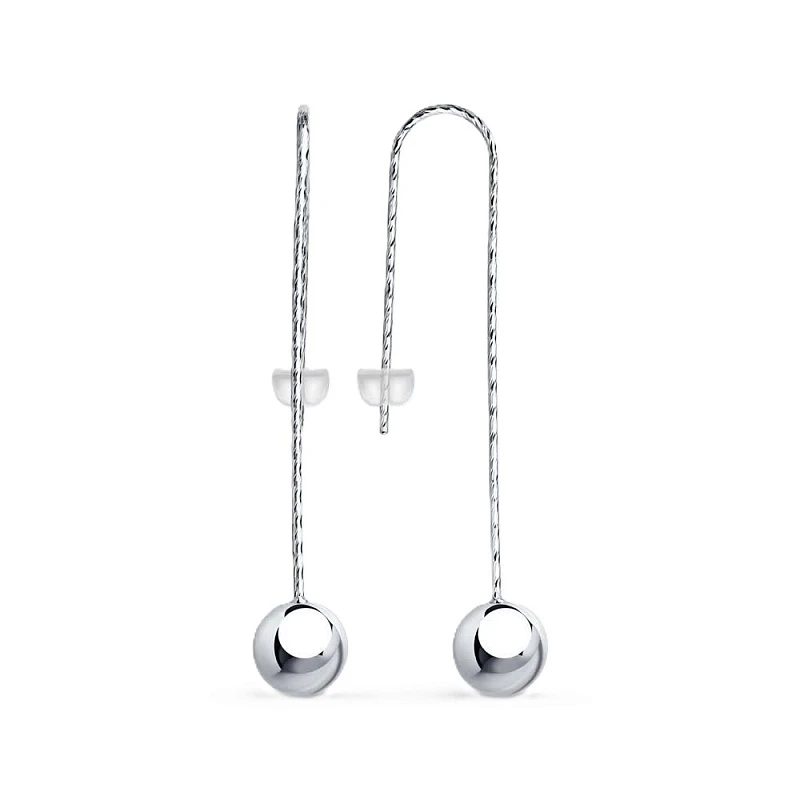 Серьги  серебряные