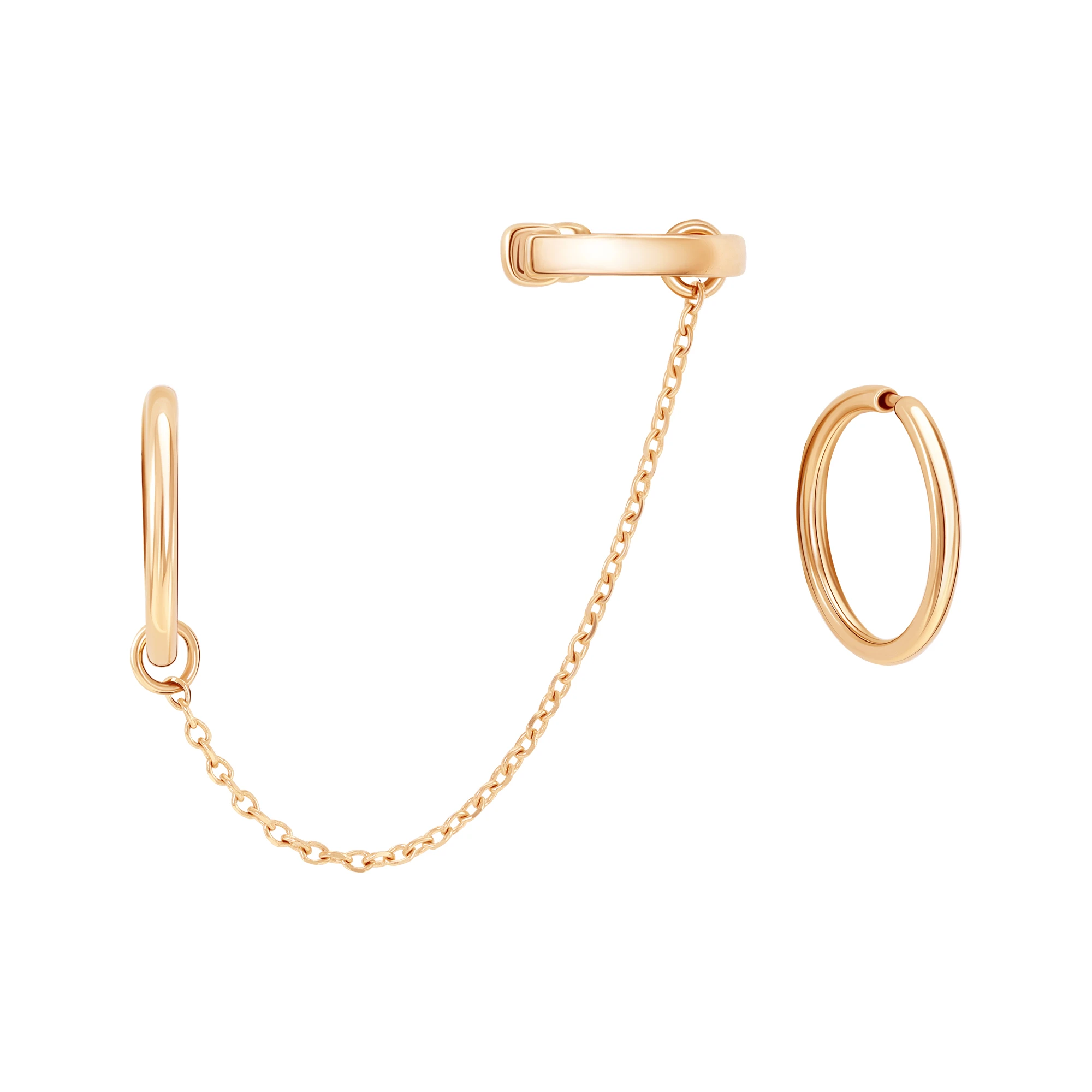 Серьги  из красного золота