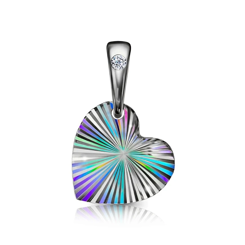 Подвеска  серебряная с фианитом