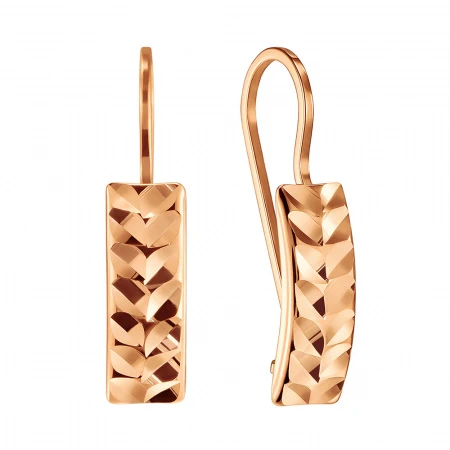 Серьги  из красного золота