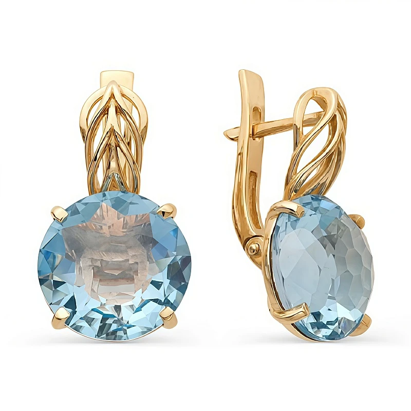 Серьги  из красного золота