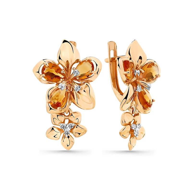 Серьги «Мастер Бриллиант» золотые