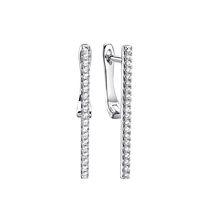 Серьги  серебряные