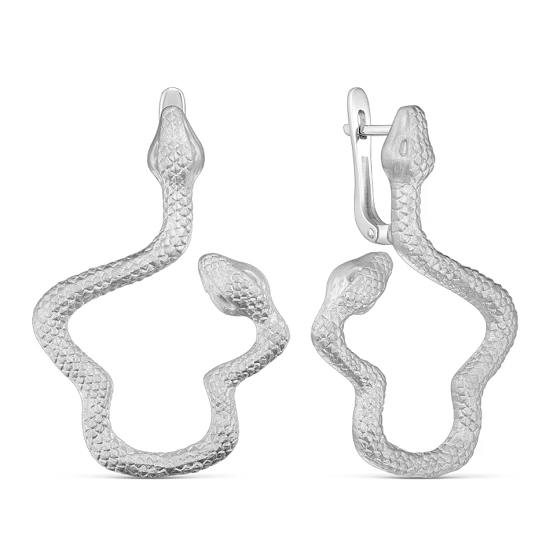 Серьги  серебряные