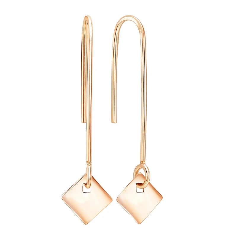 Серьги  из красного золота