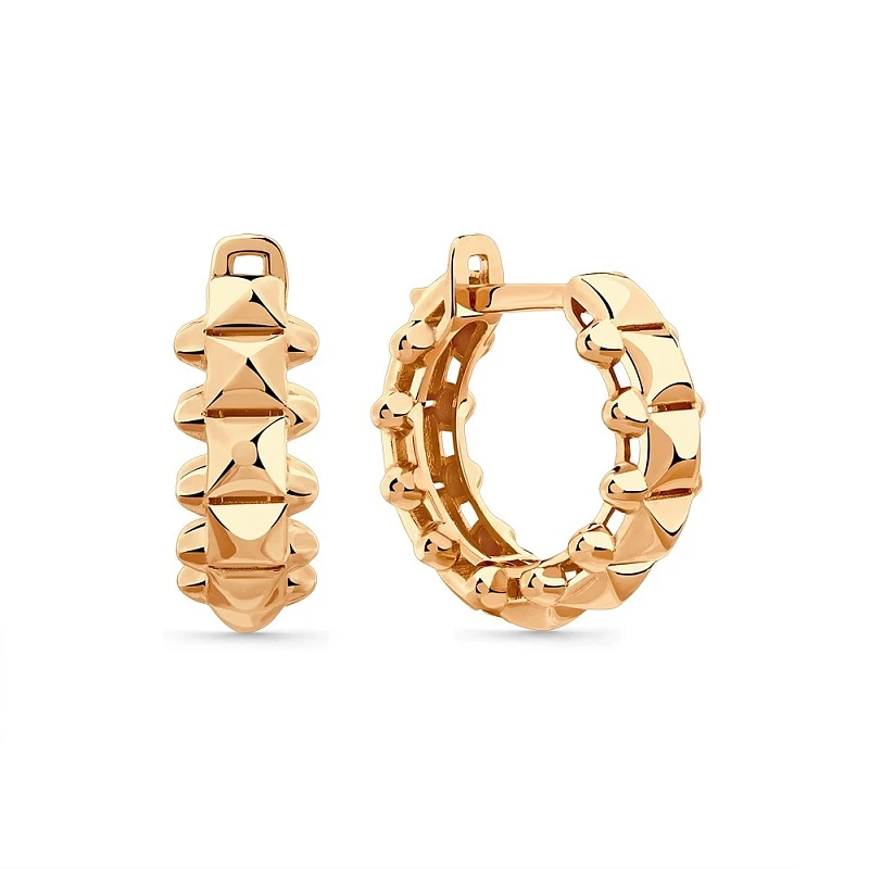 Серьги  из красного золота