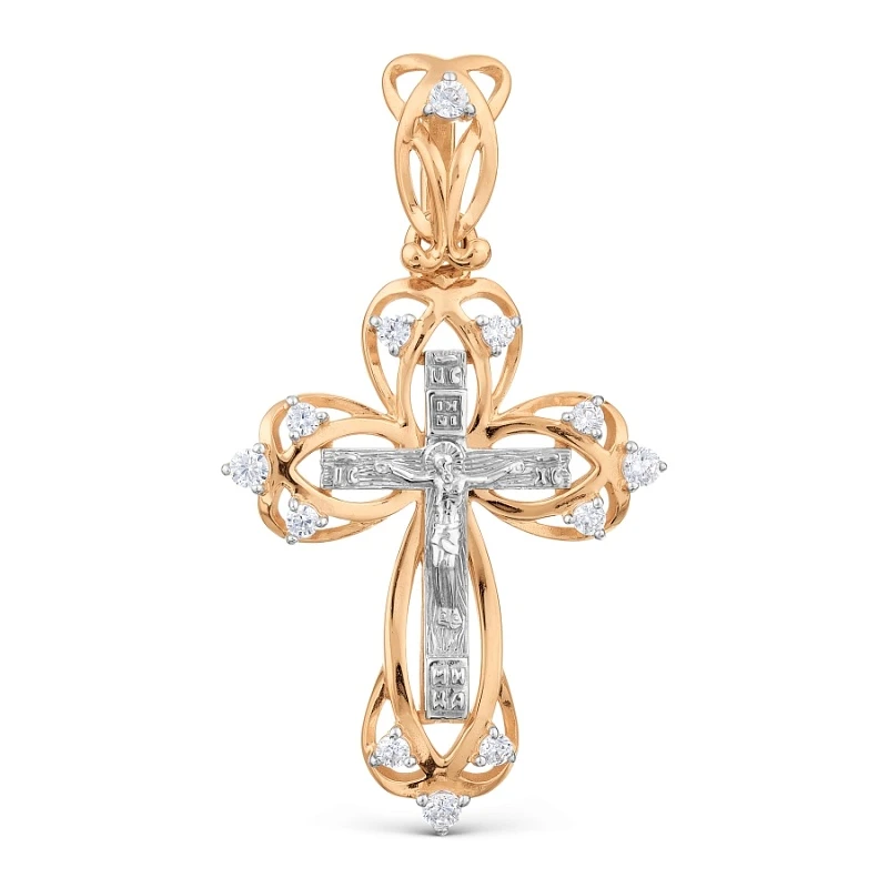 Подвеска  из красного золота с фианитом