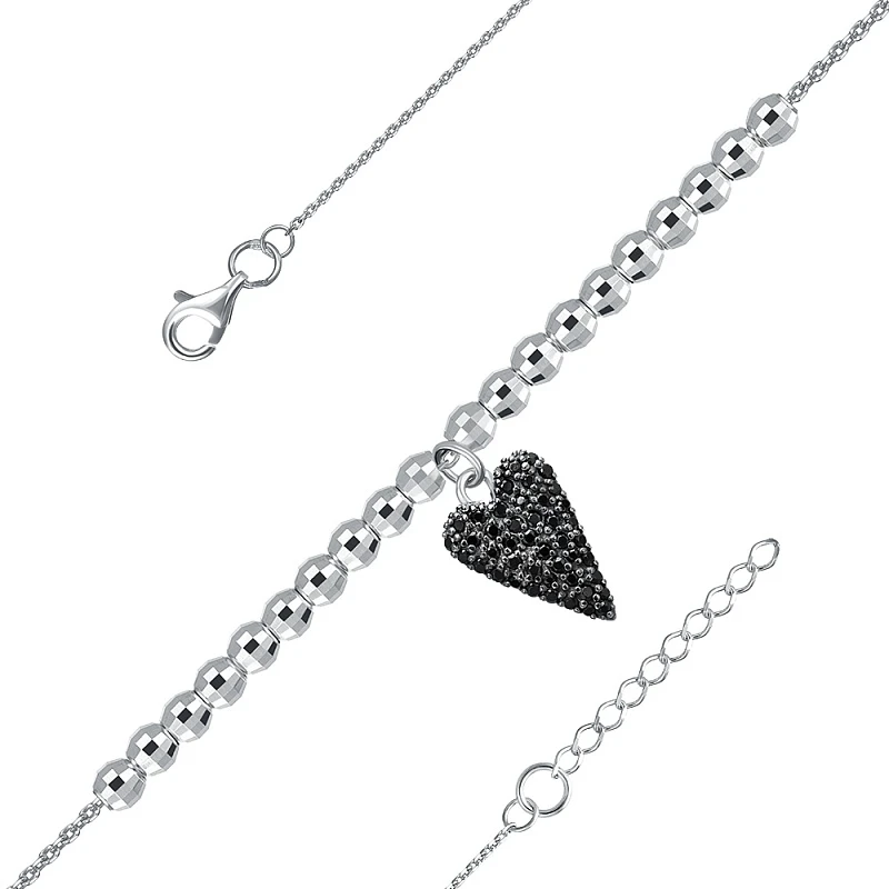 Браслет  серебряный с фианитом