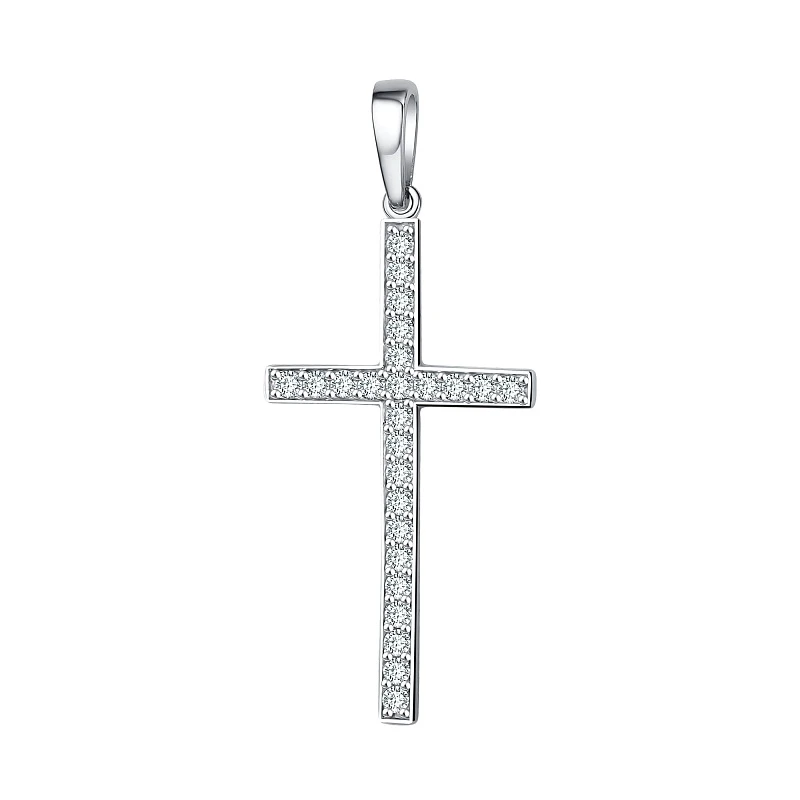 Подвеска  серебряная с фианитом