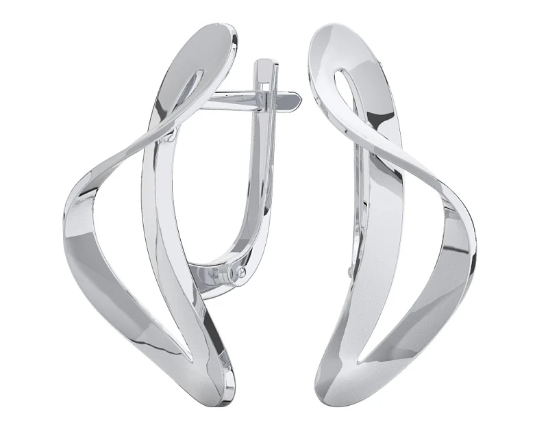 Серьги  серебряные