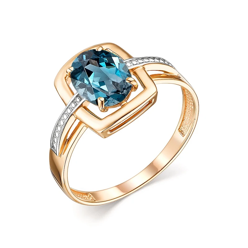 Кольцо  из красного золота ситалл-лондоном