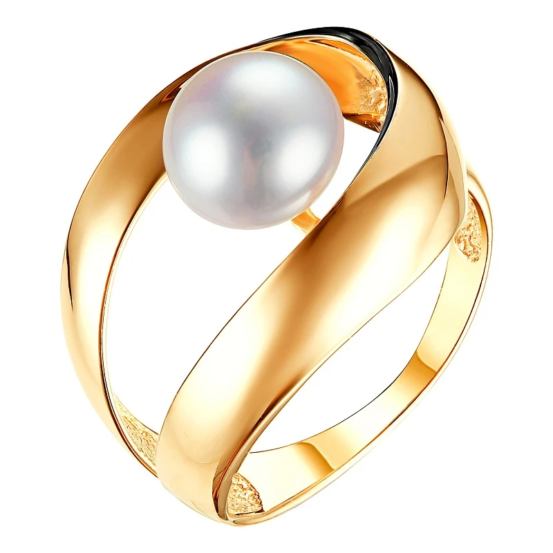 Кольцо  золотое с жемчугом